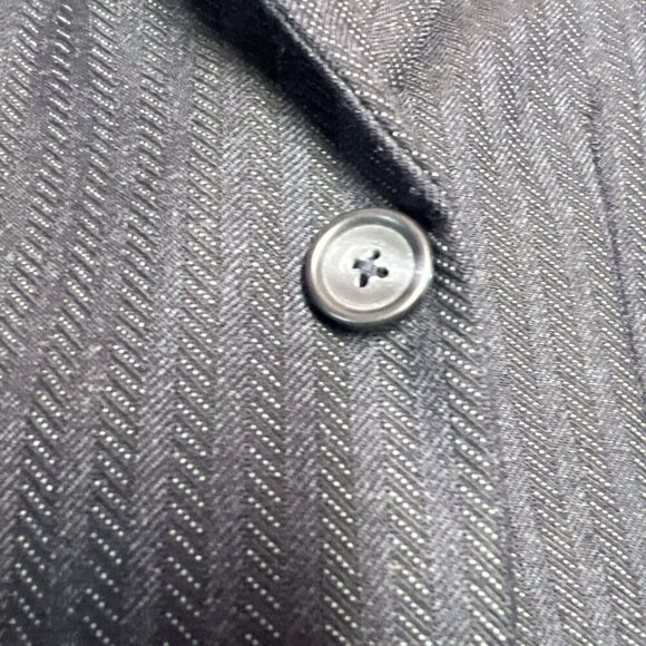 Marc by Marc Jacobs gray and blue striped mens 100% wool blazer size medium USA - Picture 11 of 16